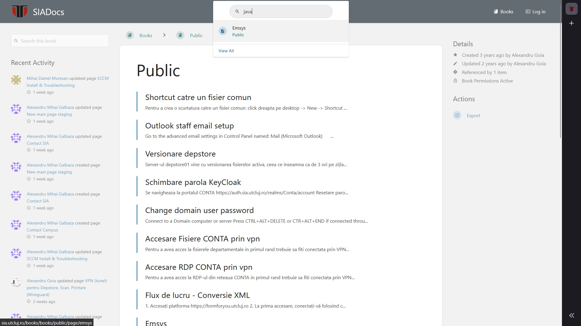 SIA Docs / Bookstack | SIADocs